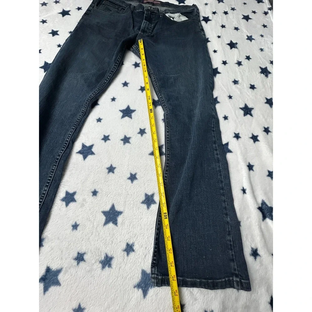 Lee Vintage Slim Jeans Mens 36x30 Blue Bootcut Stretch Denim Dark Wash
